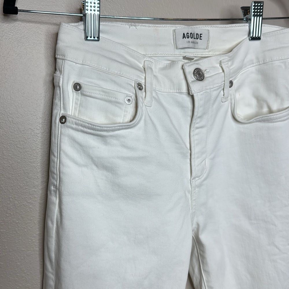 Agolde White Skinny Sophie Jeans - size 25 - Picture 6 of 17